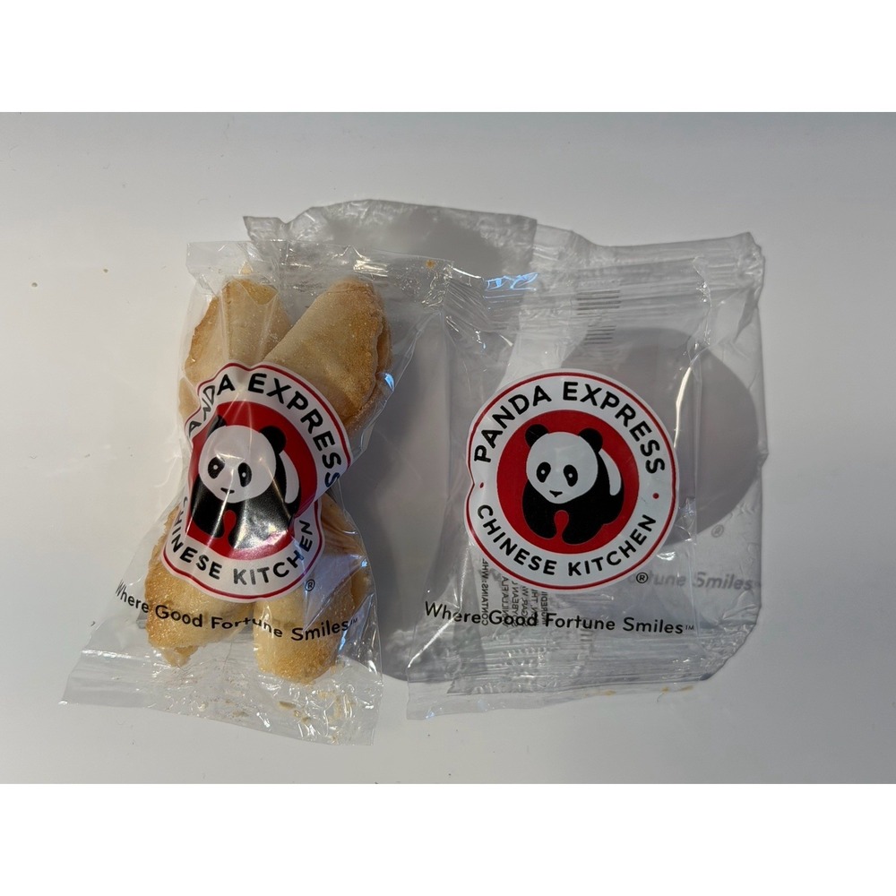 Panda Express Double Fortune Cookie 🥠 INTACT Empty Sealed Pack Error Misprint